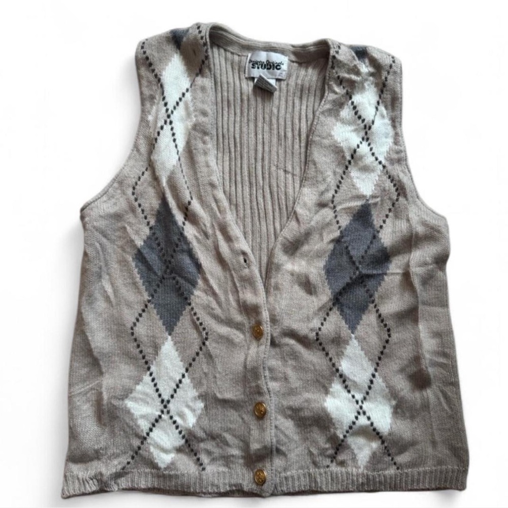 Vtg argyle sweater vest